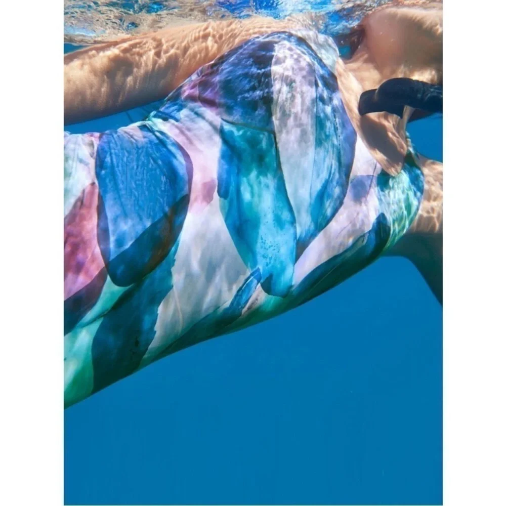 NWT Athleta Malibu Printed One Piece Swimsuit Women’s Medium